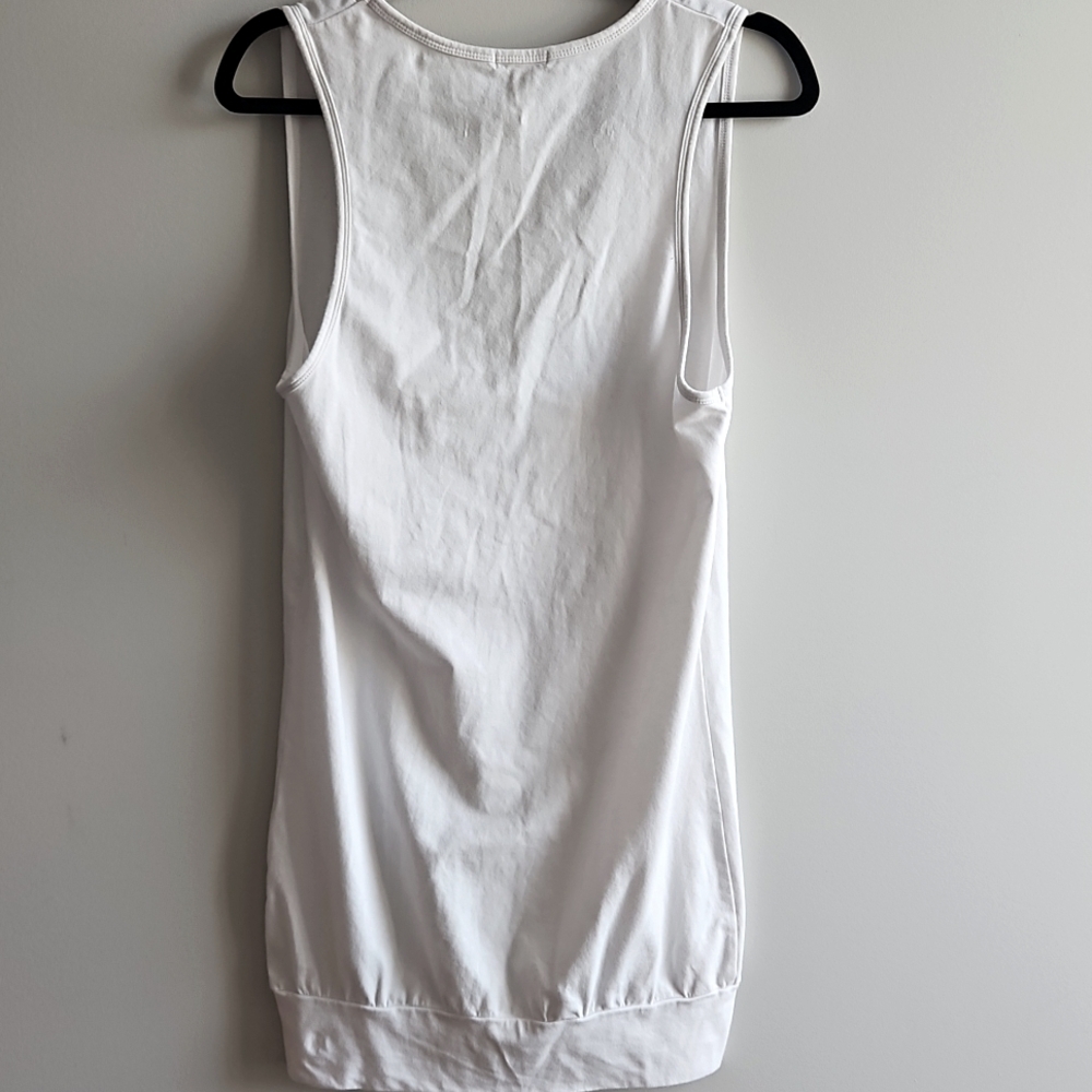 2/$15 Ambiance - White Sleeveless Cotton Top - Size Small PTP: 16-18" - Picture 3 of 3